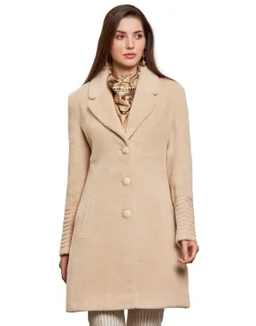 Women Coat Beige Color