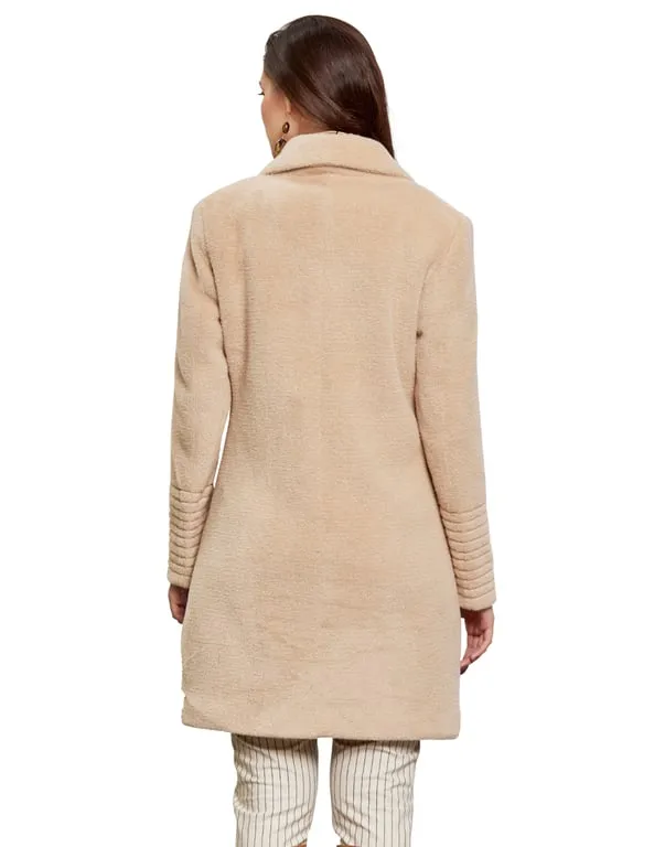 Women Coat Beige Color