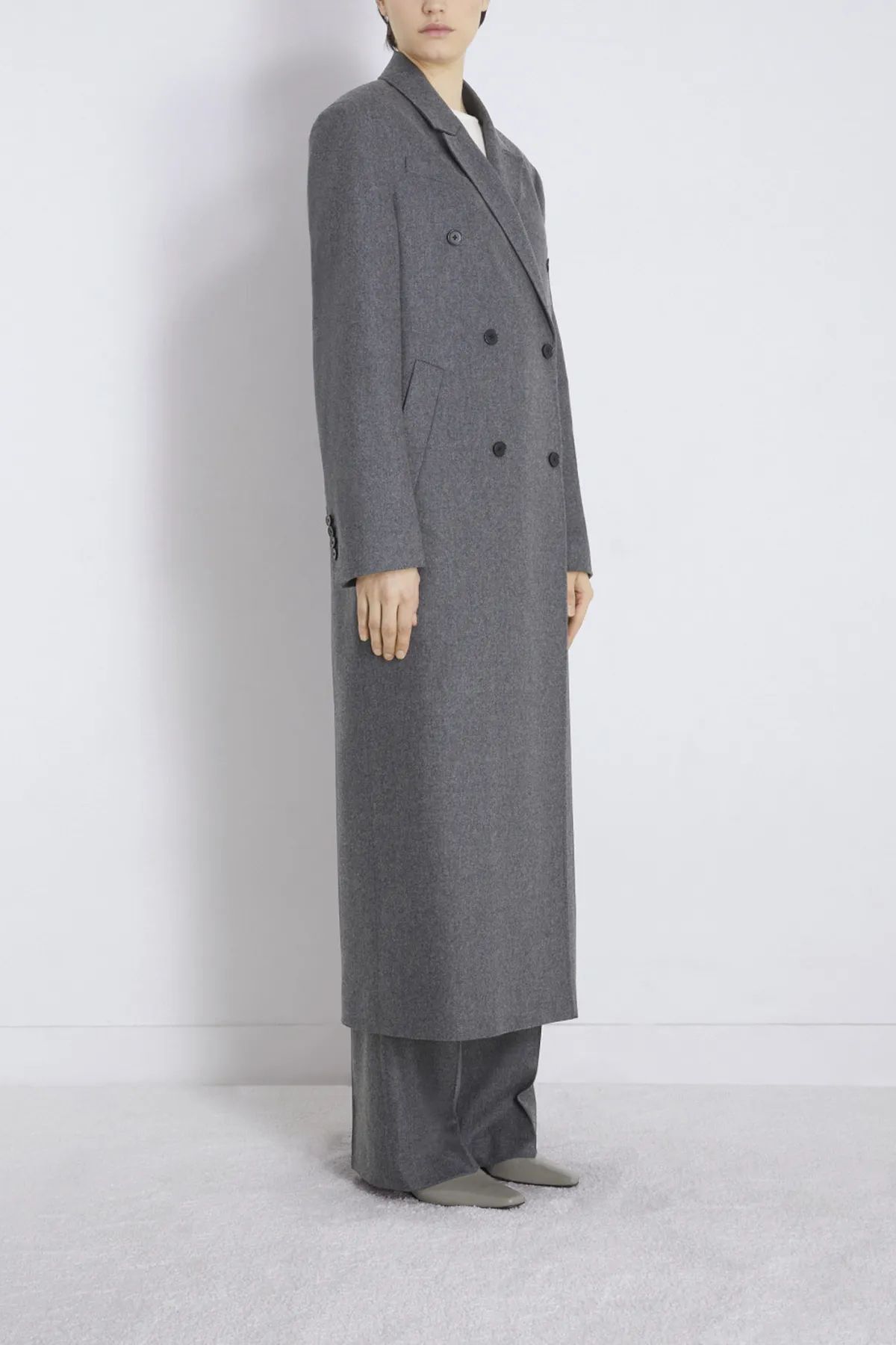 Zeno Flannel Maxi Coat